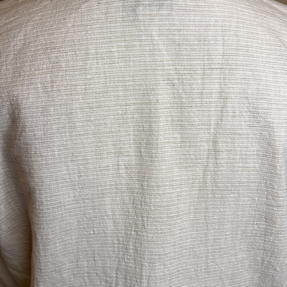 Vineyard Vines striped cream and white linen blend tunic women’s size Medium - Picture 6 of 11